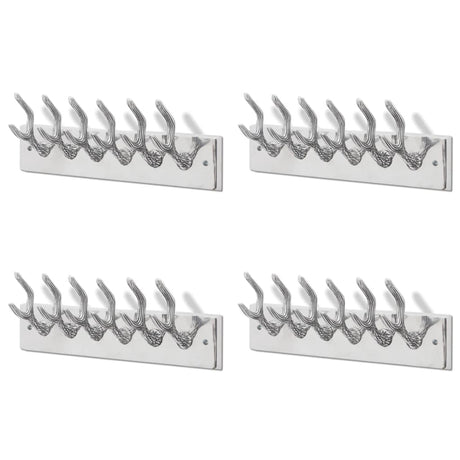 Racks de manteau vidaxl 4 st en aluminium argent couleur