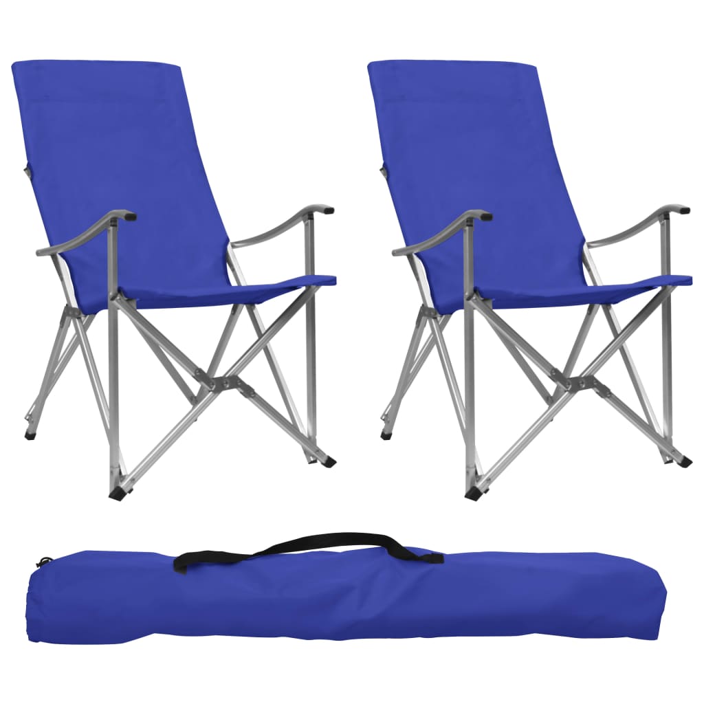 Vidaxl campingstoler sammenleggbar 2 st Blue