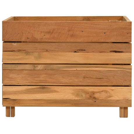 Vidaxl Planter surélevé 50x40x38 cm teck et acier recyclé