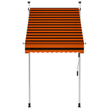 Vidaxl Luifel manualmente extensible 100 cm de naranja y marrón