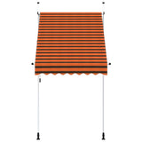 Vidaxl Luifel étend manuellement 150 cm d'orange et de brun