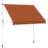 Vidaxl luifel extensible manuellement 250 cm orange et brun
