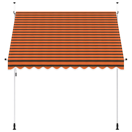 Vidaxl luifel extensible manuellement 250 cm orange et brun