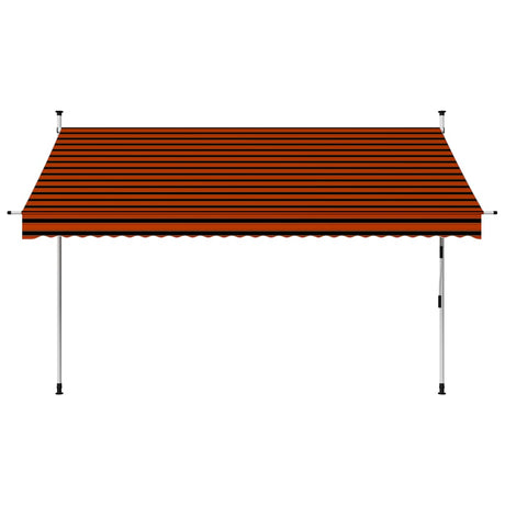 Vidaxl luifel extensible manuellement 300 cm orange et brun