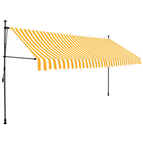Vidaxl Luifel extensible manuellement avec LED 350 cm blanc et orange