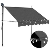 Vidaxl Luifel extensible manuellement avec une anthracite LED 150 cm -colore