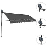 Store Vidaxx extensible manuellement avec LED 350 cm anthracite