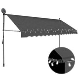 Vidaxl Luifel manually extendable with LED 400 cm anthracite -colored