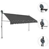 Store Vidaxx extensible manuellement avec LED 400 cm anthracite