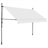 Vidaxl Luifel extensible manuellement avec une crème LED 250 cm -colore
