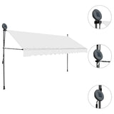Vidaxl Luifel extensible manuellement avec une crème LED 350 cm -colored