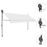 Vidaxl Luifel extensible manuellement avec une crème LED 400 cm -colored
