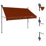 Vidaxl Luifel manually extendable with LED 250 cm orange and brown