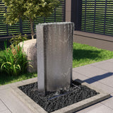 Vidaxl Garden Fountain 60.2x37x122.1 cm rostfritt stål silverfärgad