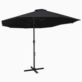 Vidaxl -parasol med aluminiumstang 460x270 cm sort