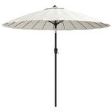 Vidaxl parasol s hliníkovým pólem 270 cm písečný bílý