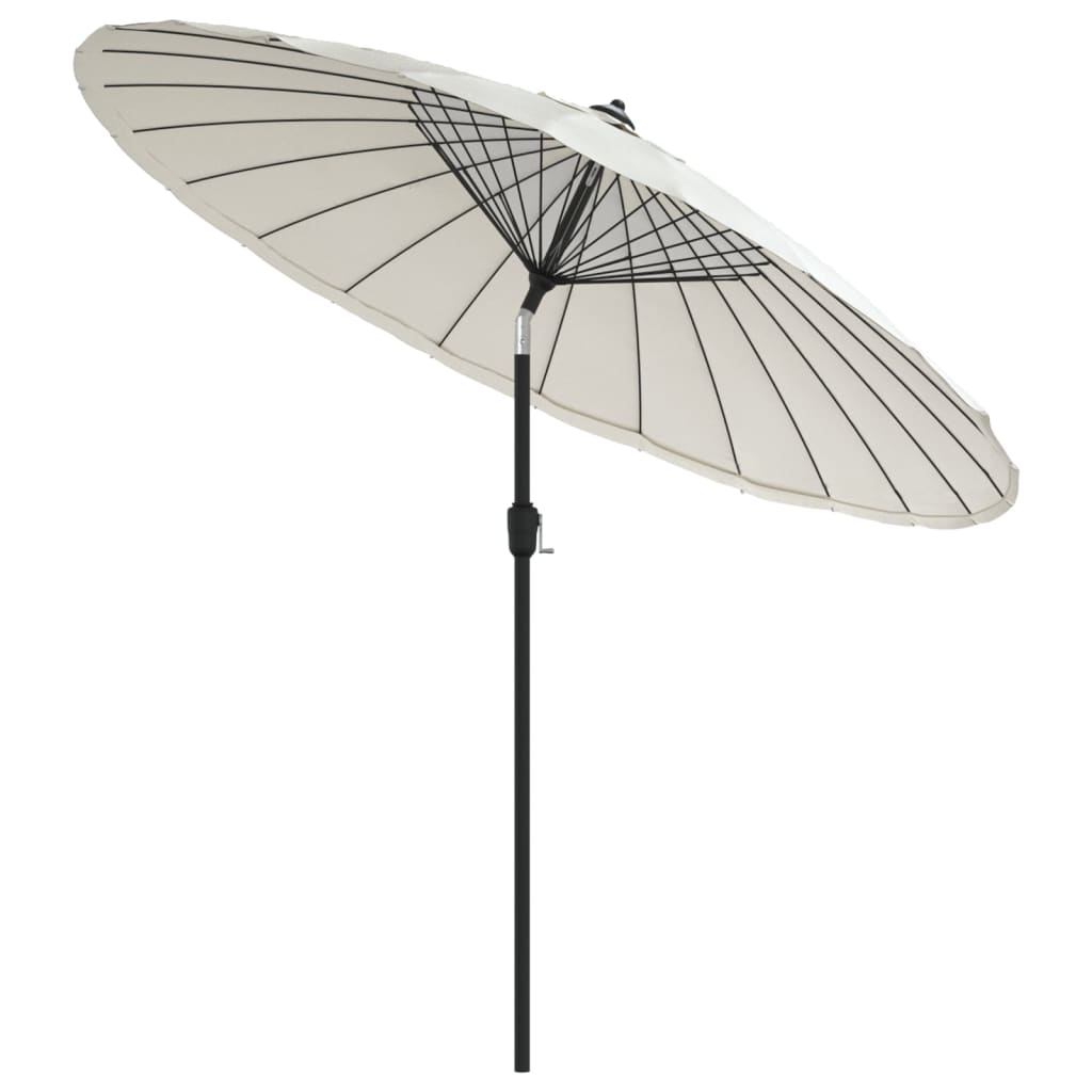 Vidaxl parasol s hliníkovým pólem 270 cm písečný bílý