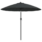 Vidaxl parasol s hliníkovým pólem 270 cm antracit