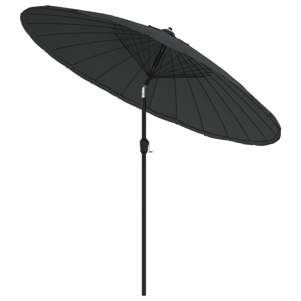 Vidaxl parasol s hliníkovým pólem 270 cm antracit