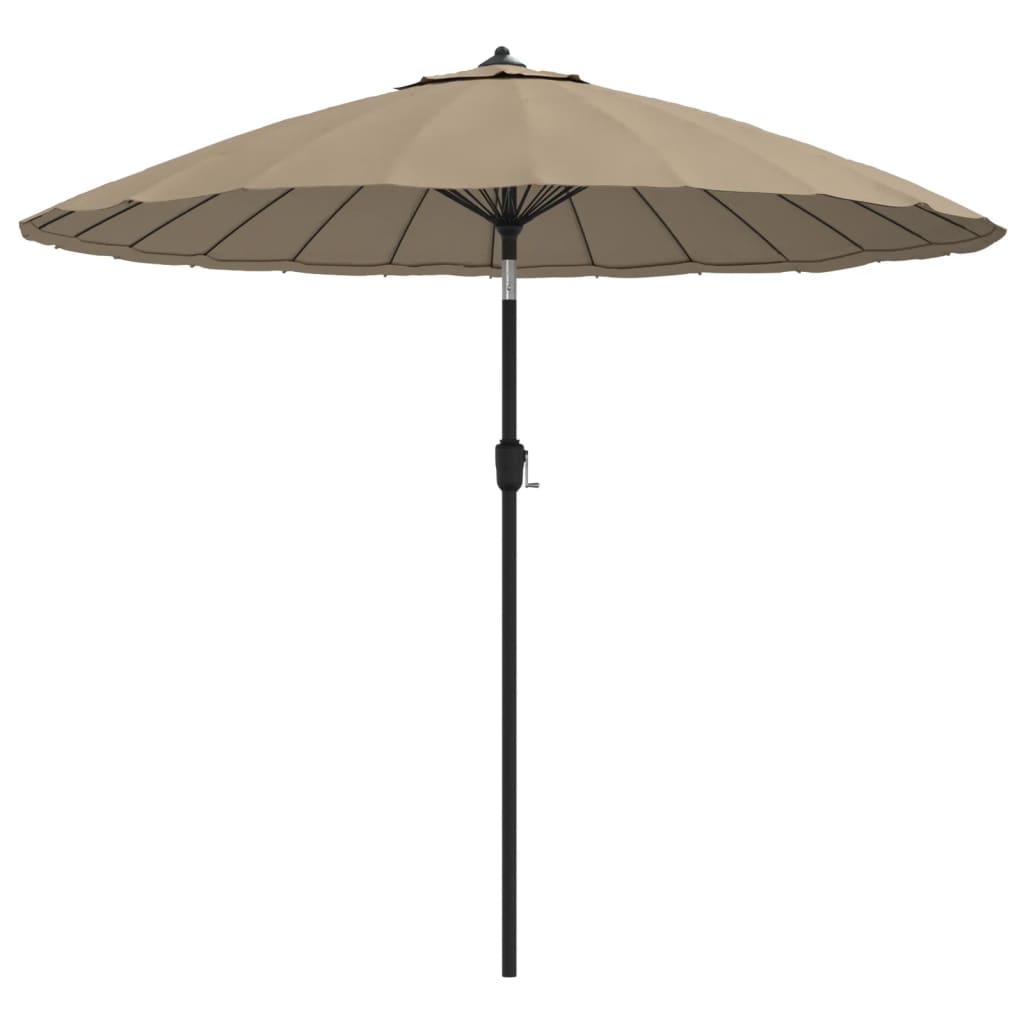 Vidaxl Parasol z aluminijastim drogom 270 cm taupe