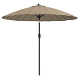 VidaXL Parasol met aluminium paal 270 cm taupe