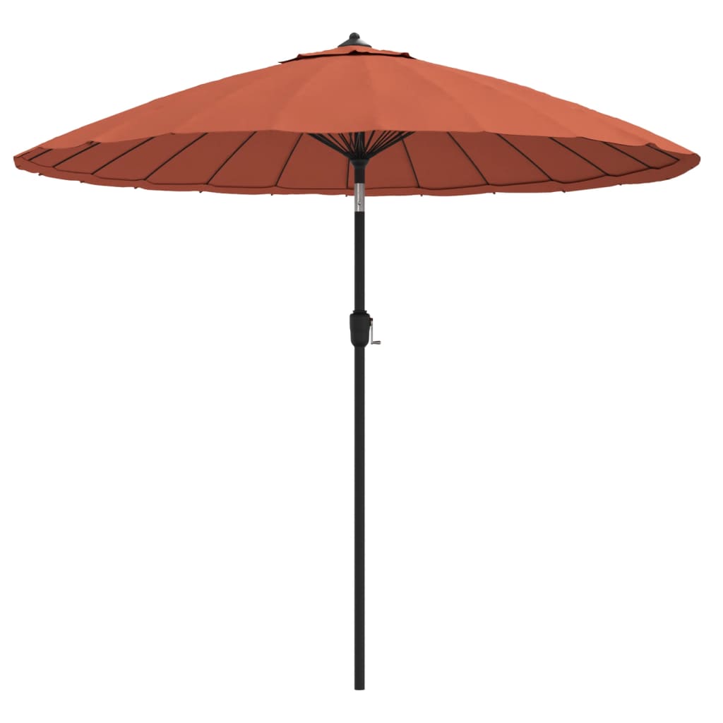 Vidaxl Parasol con polo in alluminio 270 cm in terracotta