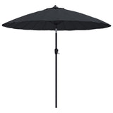 Vidaxl -Parasol mit Aluminiumpol 270 cm Schwarz