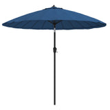 VidaXL Parasol met aluminium paal 270 cm azuurblauw