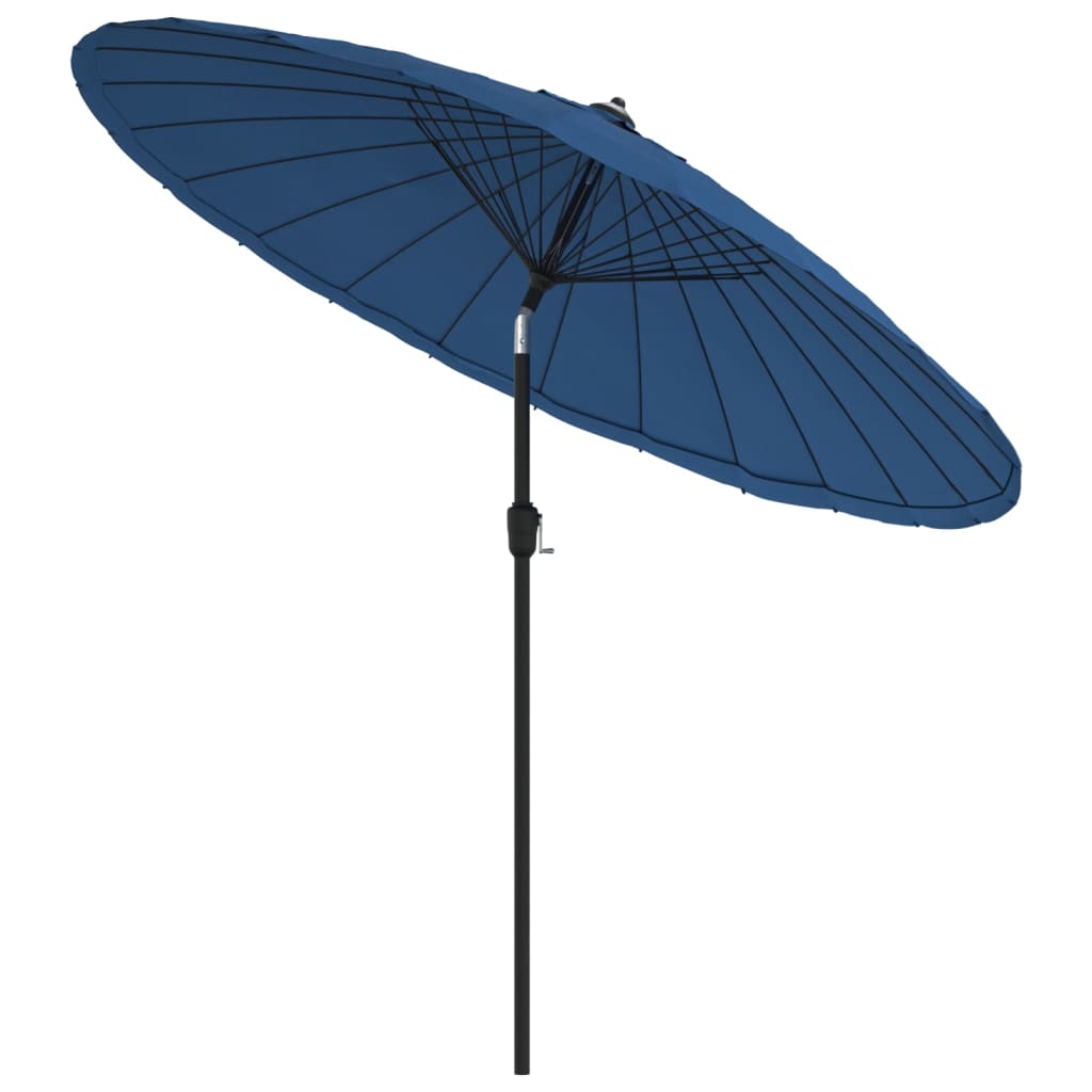 Vidaxl parasol s hliníkovým pólem 270 cm azure modrá