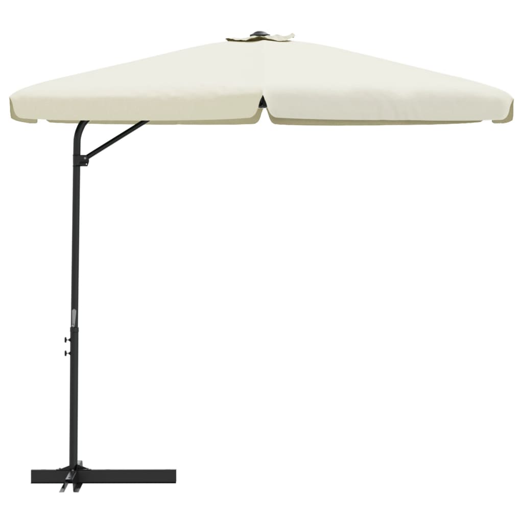 Vidaxl -Parasol mit Stahlpol 300 cm Sand weiß