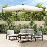 VidaXL Parasol with steel pole 300 cm sand white