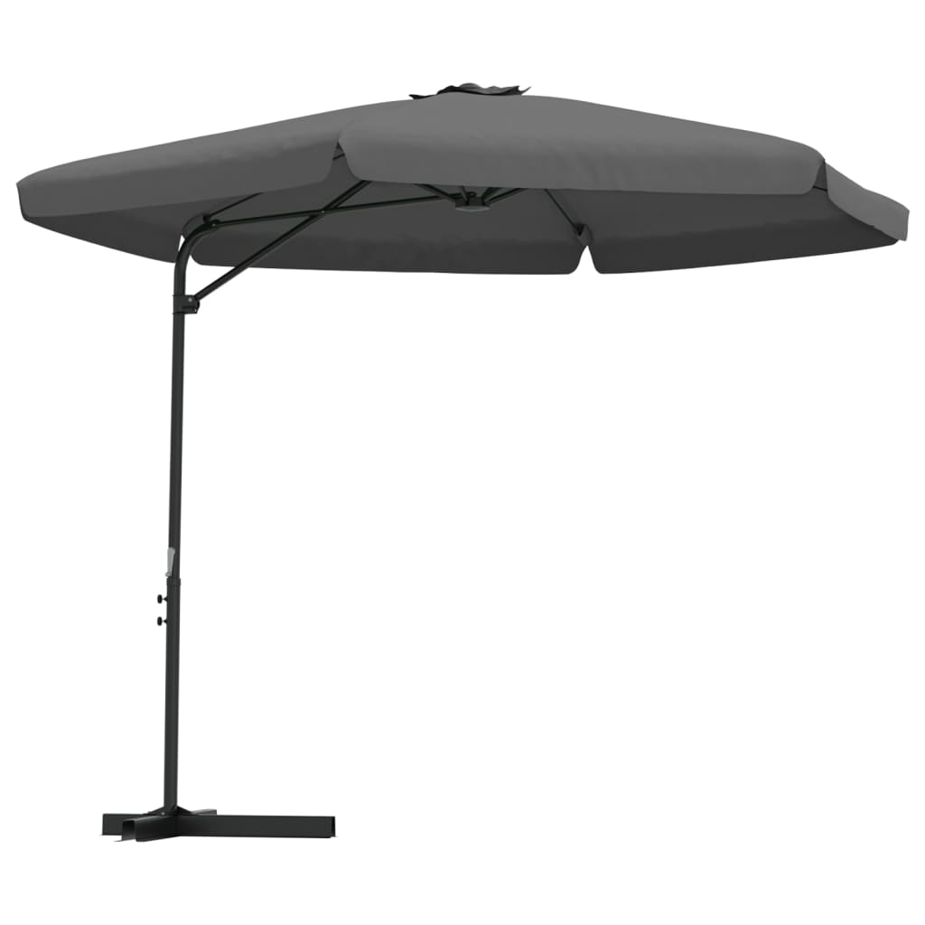 Vidaxl parasol s ocelovým pólem 300 cm antracit