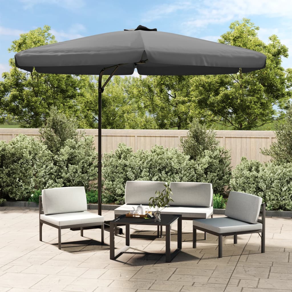 Parasol Vidaxl con polo de acero 300 cm de antracita