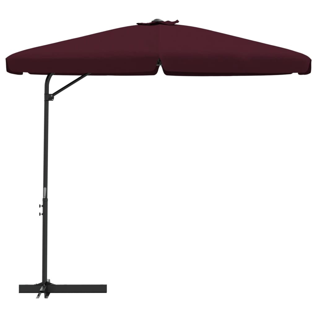 Vidaxl Parasol ze stalowym biegunem 300 cm Bordeaux Red