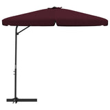 Vidaxl Parasol con palo in acciaio 300 cm Bordeaux rosso