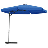 Vidaxl Parasol with steel pole 300 cm azure blue