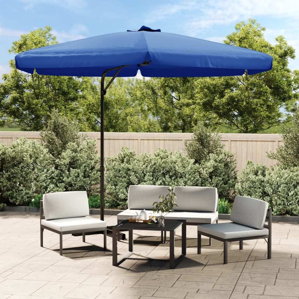 Vidaxl Parasol ze stalowym słupem 300 cm Azure Blue