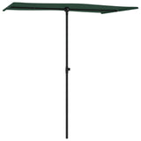 Vidaxl parasol s hliníkovým pólem 180x110 cm zelená