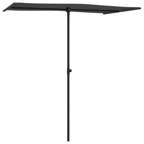 Vidaxl Parasol avec poteau en aluminium 180x110 cm anthracite -colored