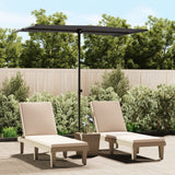 Vidaxl Parasol avec poteau en aluminium 180x110 cm anthracite -colored
