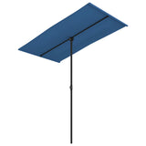 Vidaxl -Parasol mit Aluminiumpol 180x110 cm Azure Blau