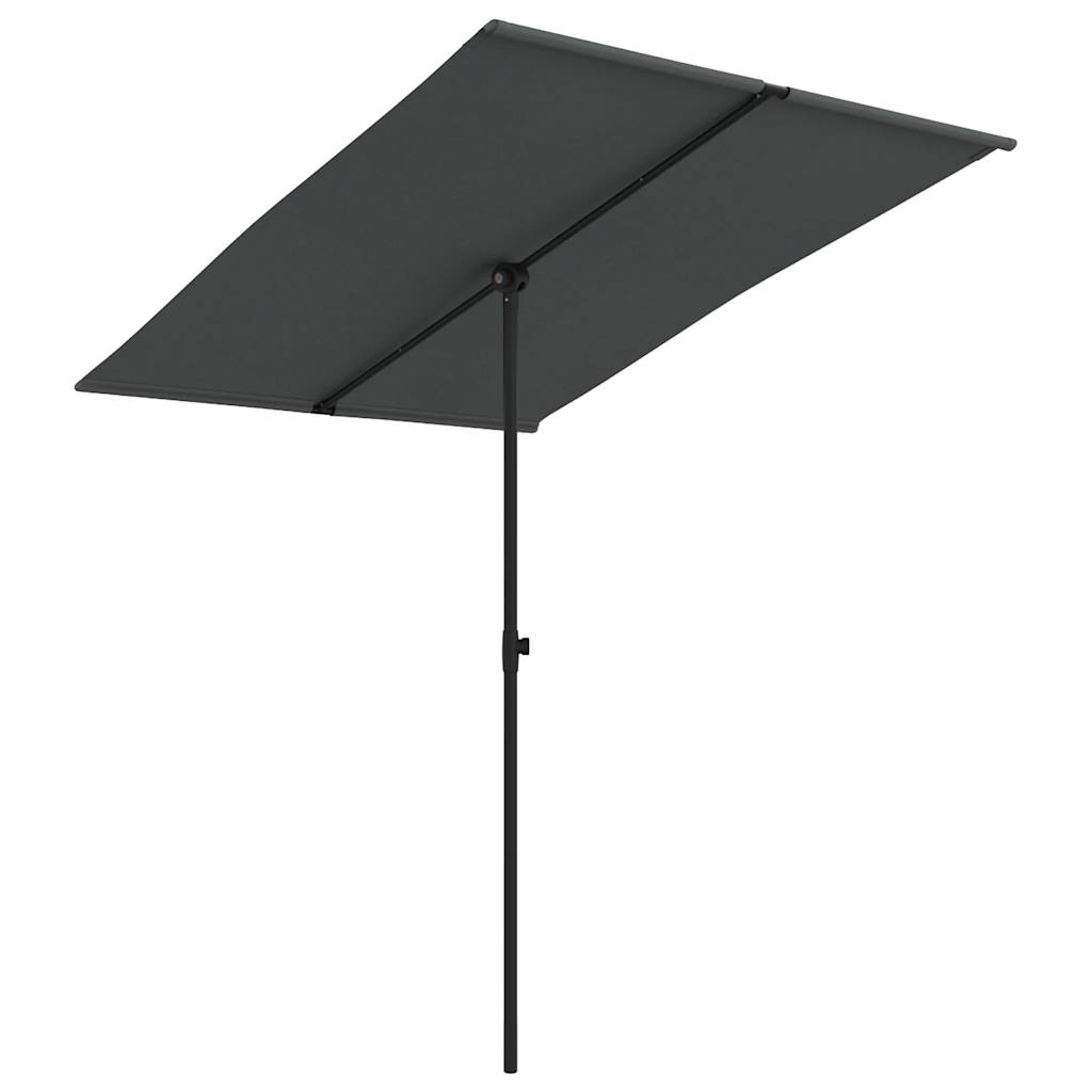 VIDAXL -Parasol mit Aluminiumpol 2x1,5 m Anthrazit -ausgelöst