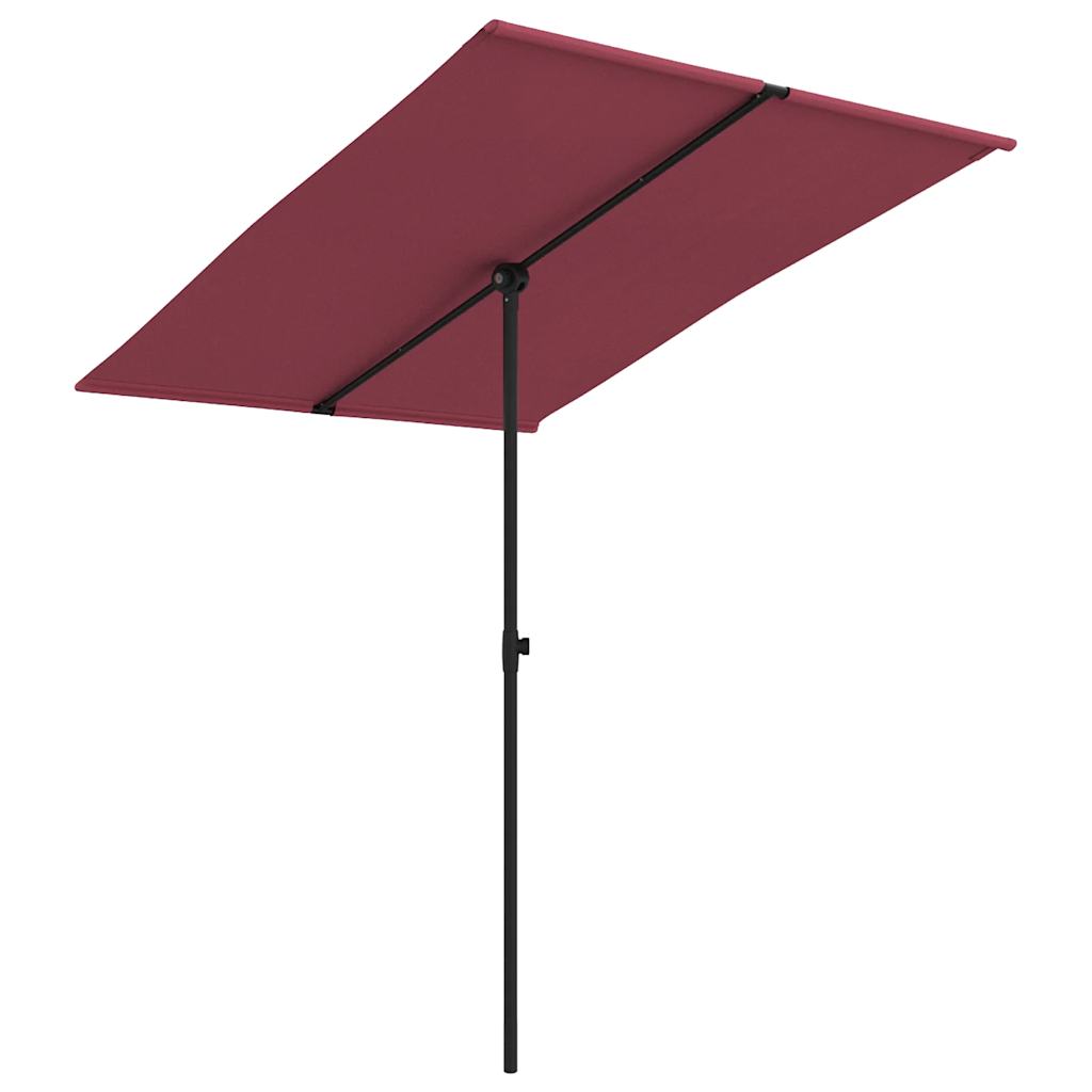 Vidaxl Parasol s hliníkovým pólem 2x1,5 m Bordeaux Red