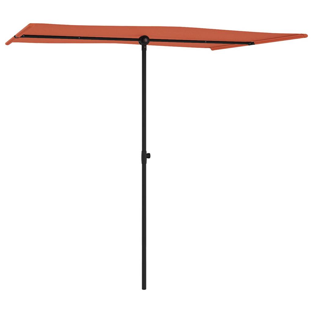 Vidaxl Parasol with aluminum pole 2x1.5 m terracotta -colored