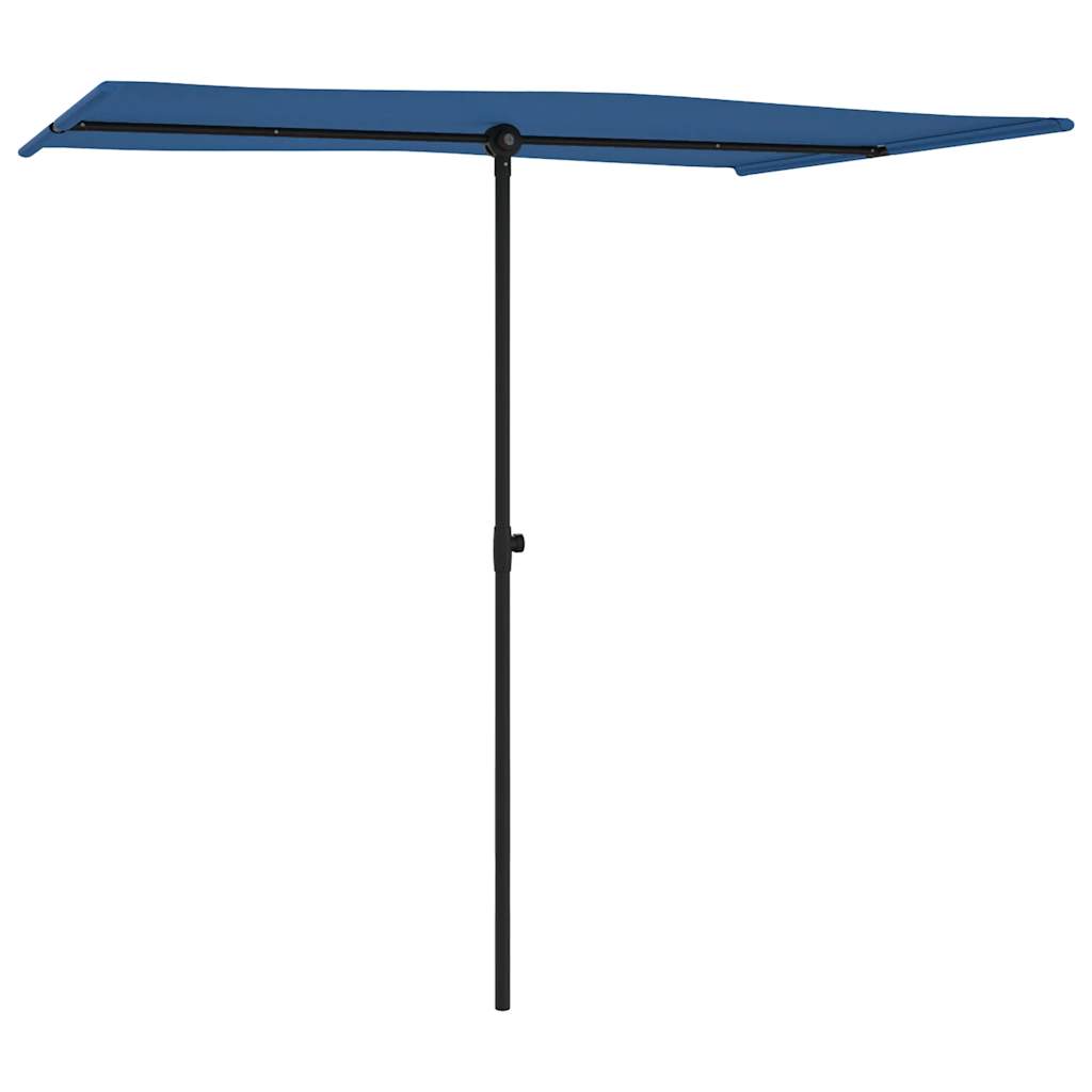 Vidaxl Parasol z aluminijastim drogom 2x1,5 m azure modra