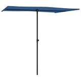 Parasol Vidaxl con poste de aluminio 2x1.5 m azul