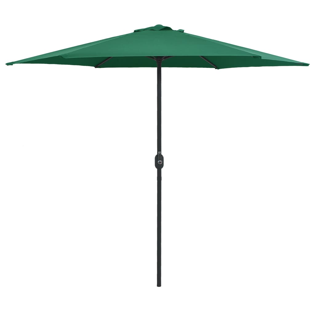 Vidaxl Parasol con polo in alluminio 270x246 cm verde