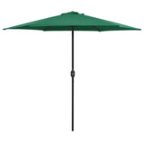 Vidaxl Parasol z biegunem aluminiowym 270x246 cm zielonym