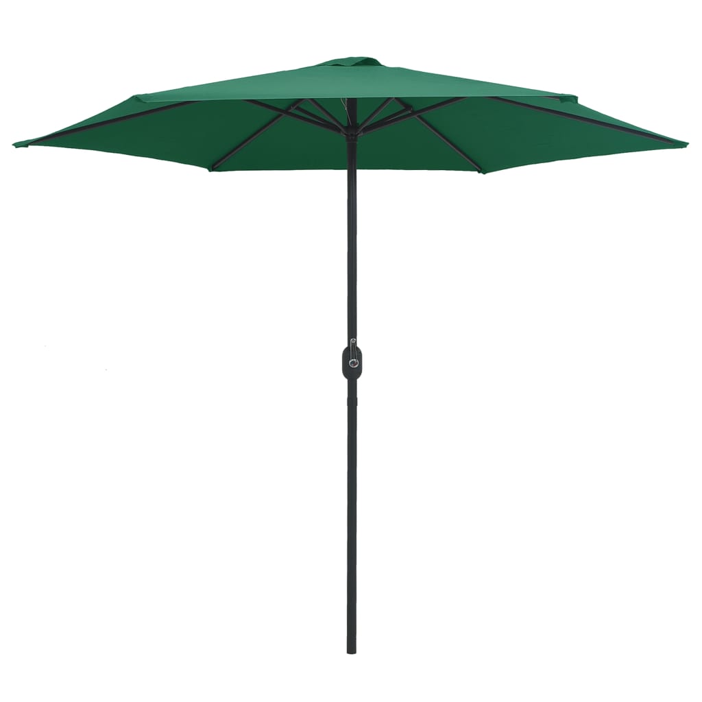 Vidaxl -parasol med aluminiumstang 270x246 cm grøn