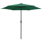 Vidaxl Parasol z aluminijastim drogom 270x246 cm zelena